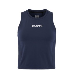 Rush 2.0 Crop Singlet Navy